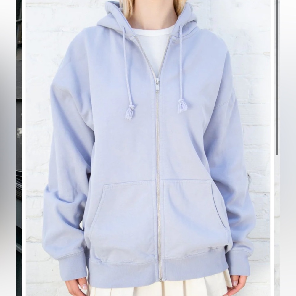 Brandy Melville oversized Christy zip up hoodie